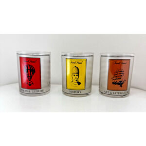 Vintage Set Trivial Pursuit Bar Glasses Bar Trivia 1980s Set of 6 In Box Unused